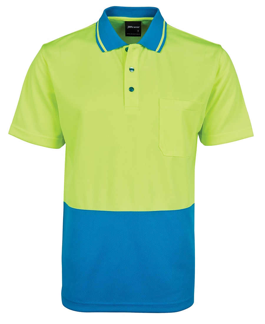 ADULTS AND KIDS HI VIS NON CUFF TRADITIONAL POLO 6HVNC - A