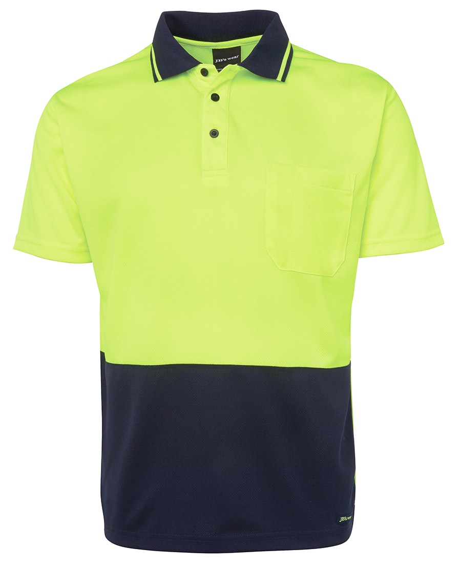 ADULTS AND KIDS HI VIS NON CUFF TRADITIONAL POLO 6HVNC - A