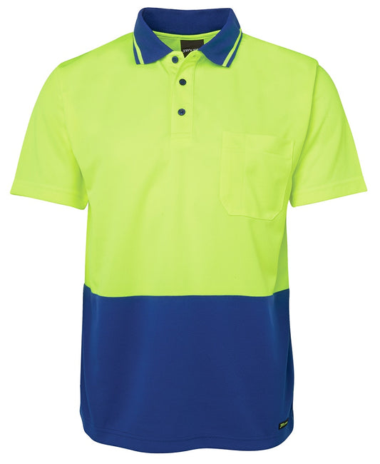 ADULTS AND KIDS HI VIS NON CUFF TRADITIONAL POLO 6HVNC - B